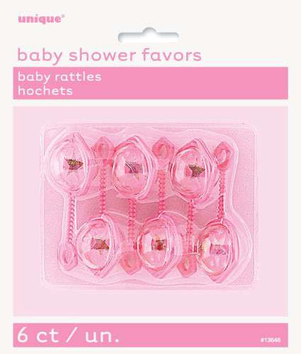Pink Baby Rattle Cake Toppers - Click Image to Close